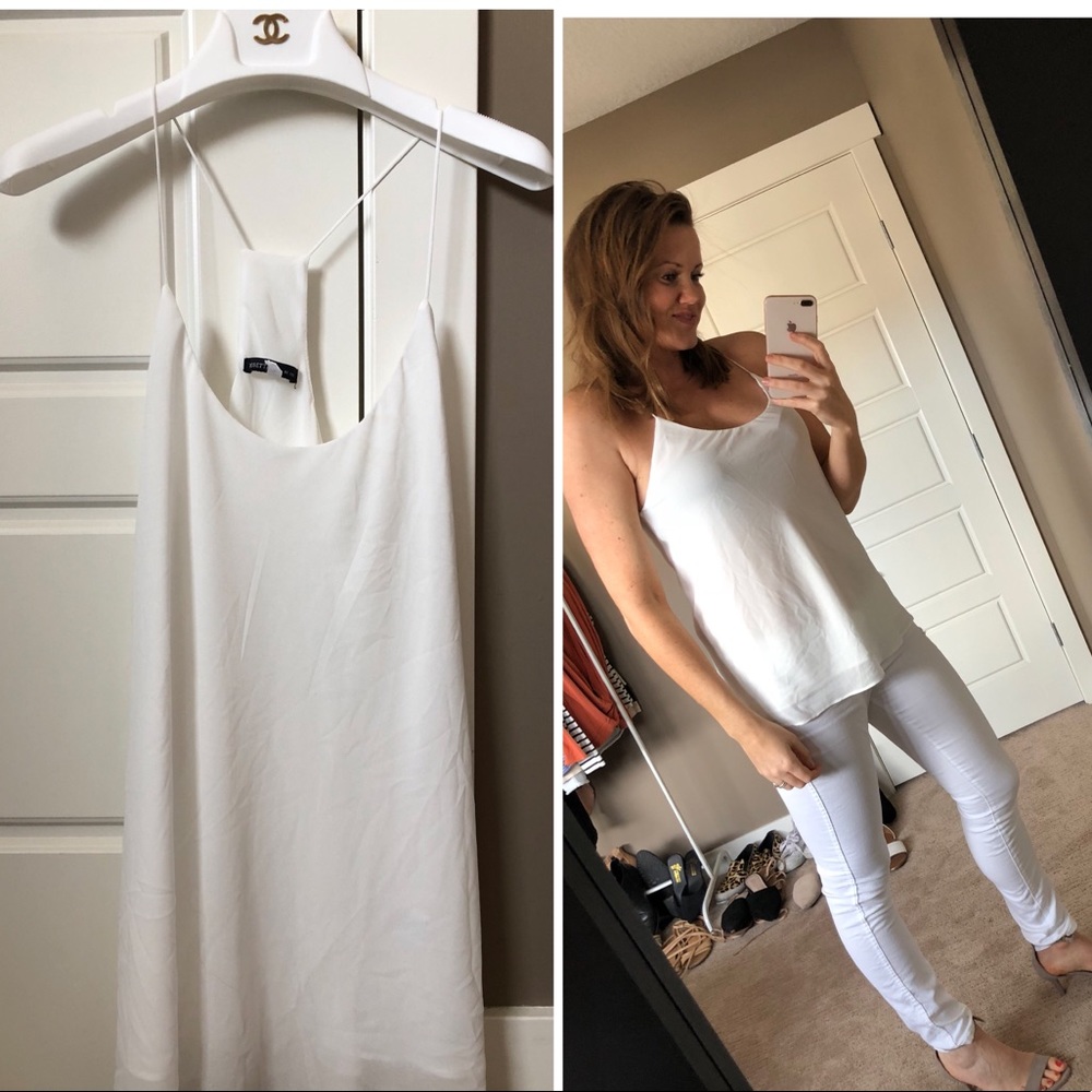 Off white cami blouse tank top elegant cute blouse